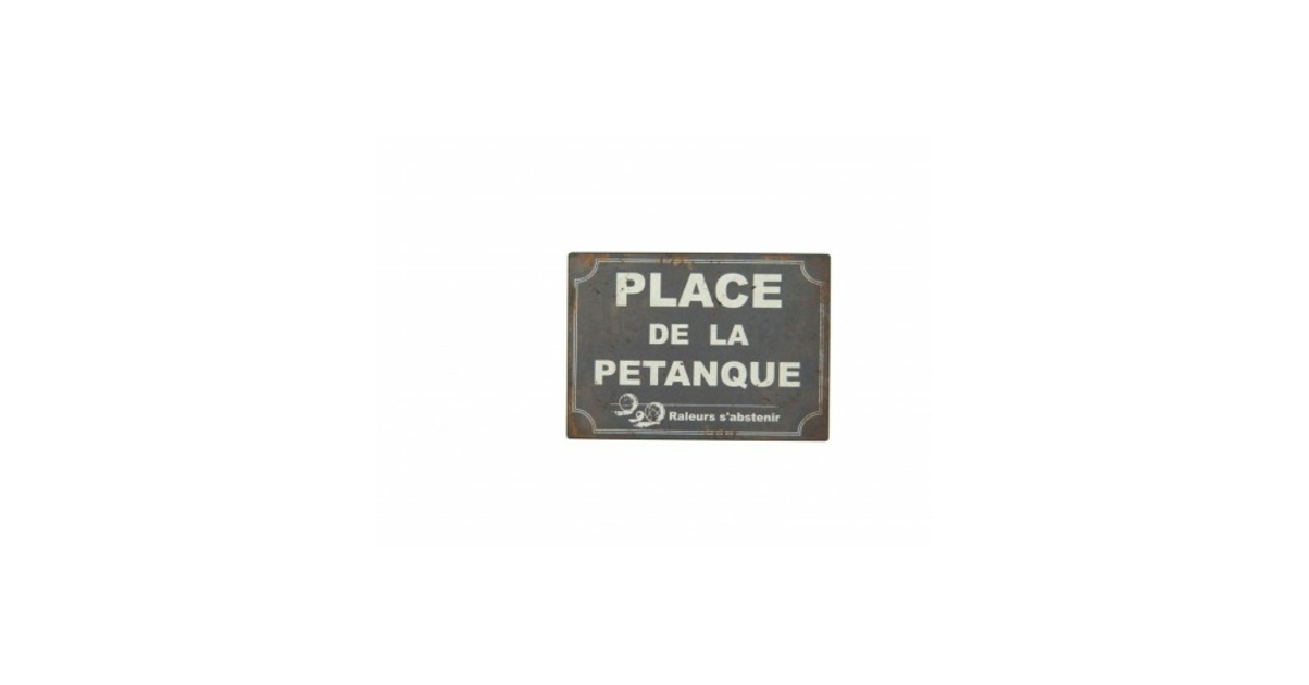 Plaque Métal Place De La Pétanque Plaques Metalbar And Humour Inexmob 